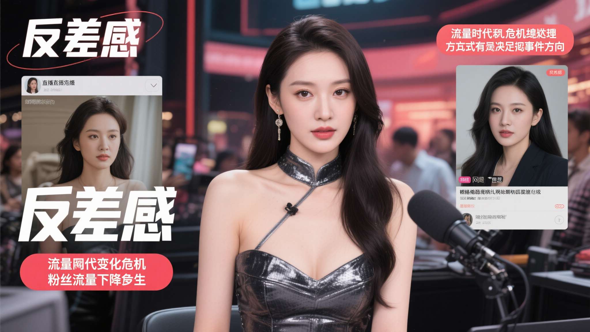 女解说穿衣引发争议 发文澄清后以夸张造型幽默反击